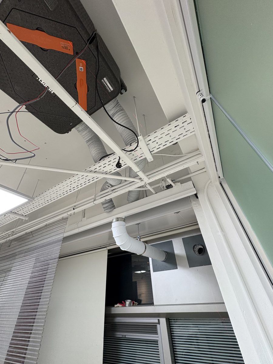 동대문 전열교환기 설치 현장 - 닥트 배관 작업